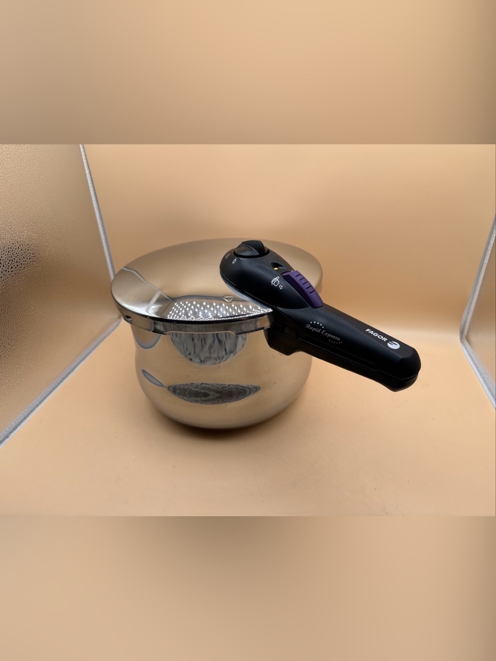 Fagor Rapid Express Pressure Cooker - Stainless Steel with Black Handle
